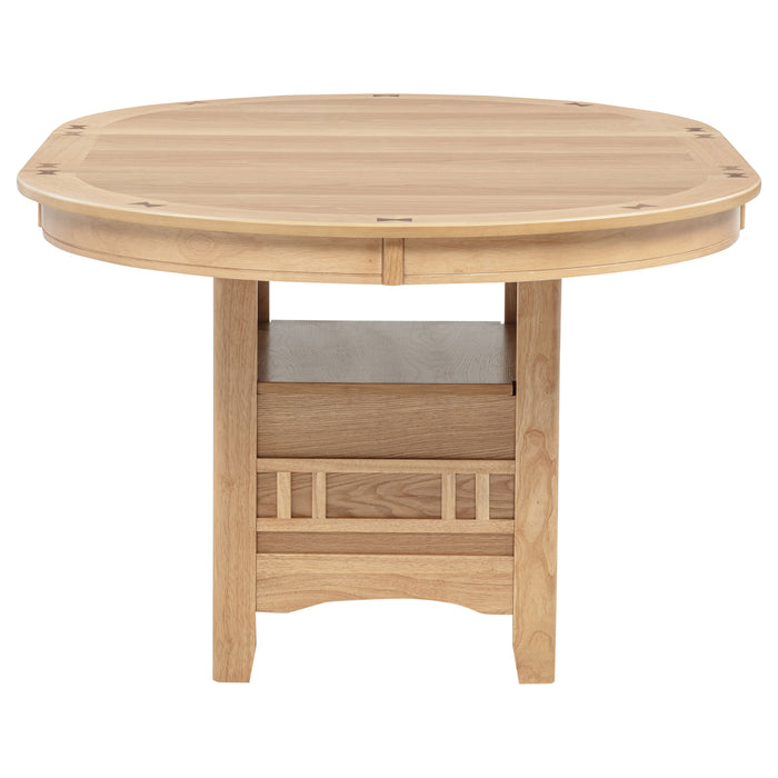 Lavon Oval 60-inch Wood Extension Leaf Dining Table Light Oak