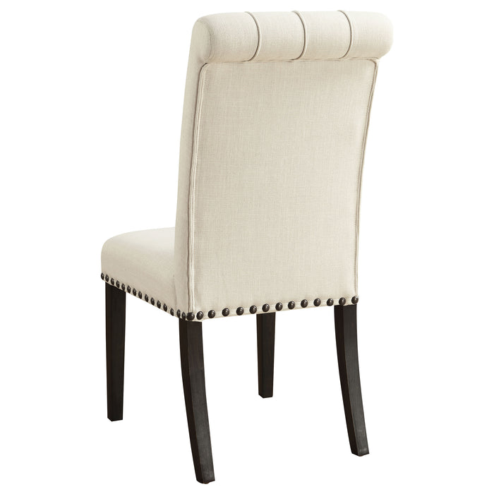 Alana Fabric Upholstered Dining Side Chair Beige (Set of 2)