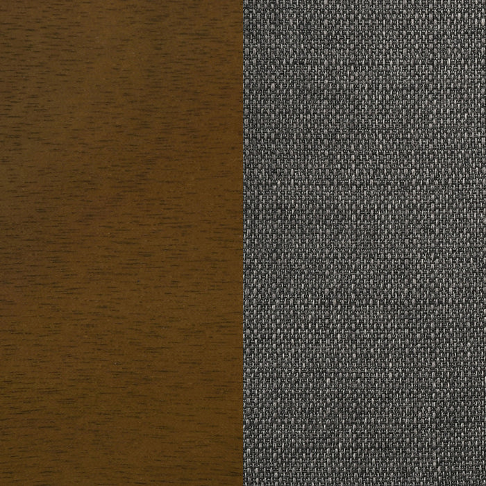 Alfredo Upholstered Dining Bench Grey and Natural Walnut