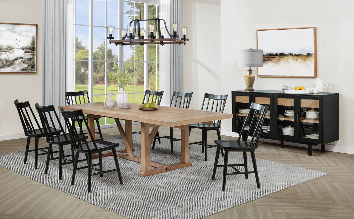 Middleton 106-inch Extension Leaf Dining Table Natural Brown