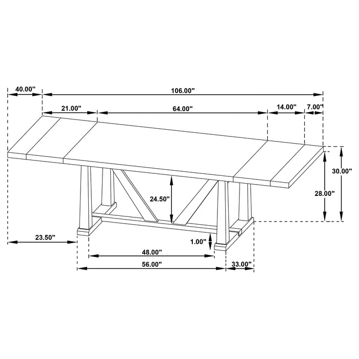 Middleton 10-piece Extension Leaf Dining Set Natural Brown and Black