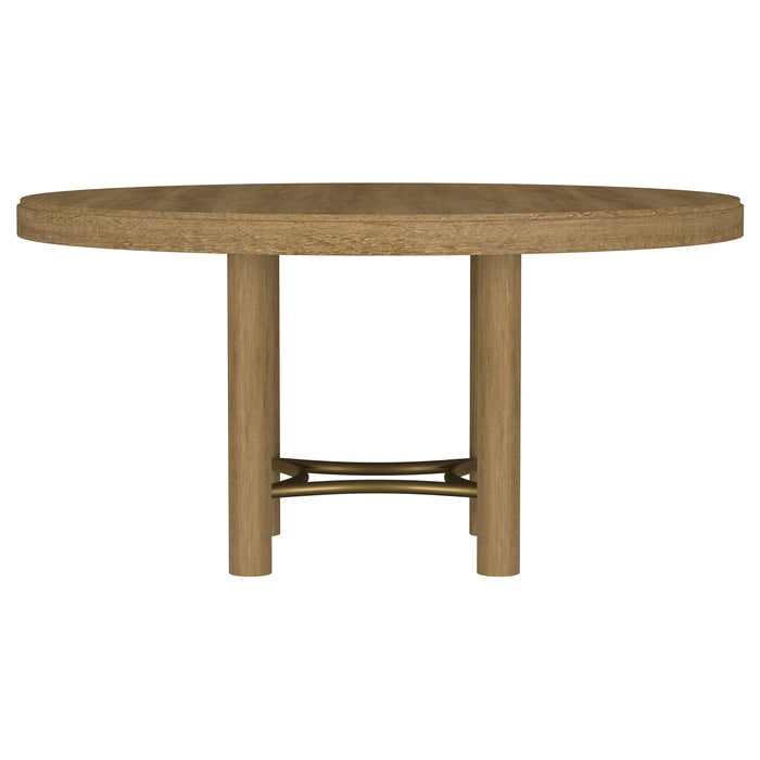 Arini 60-inch Round Wood Dining Room Table Sand Wash