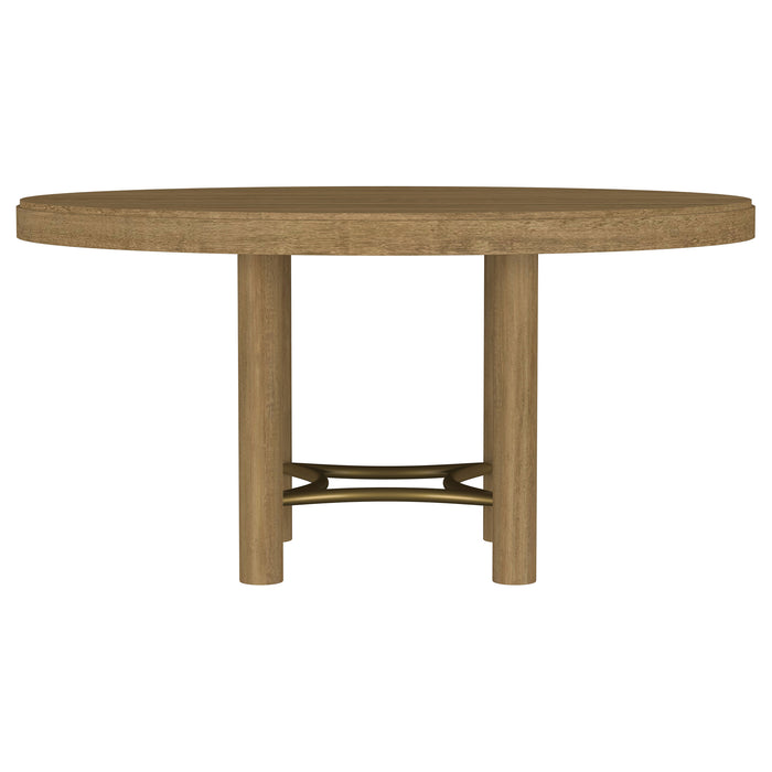 Arini 60-inch Round Wood Dining Room Table Sand Wash