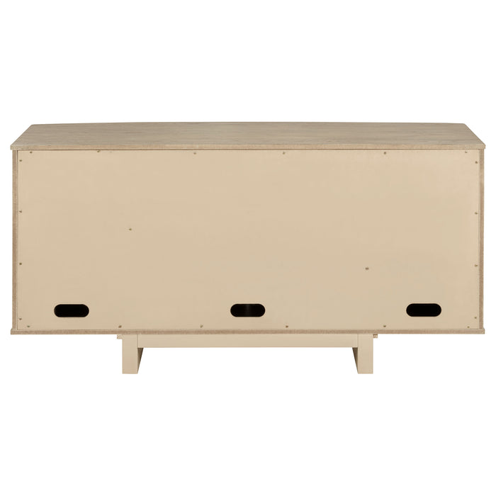 Kailani 4-door Cane Sideboard Buffet Cabinet Beige Oak