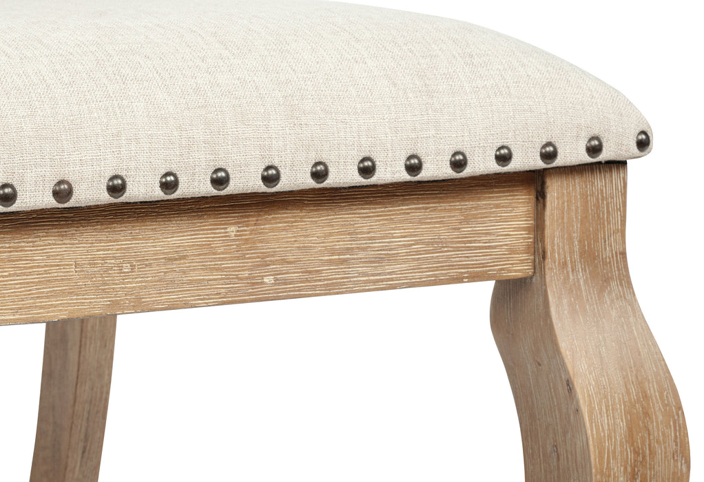 Brockway Upholstered Arm Chair Barley Brown (Set of 2)