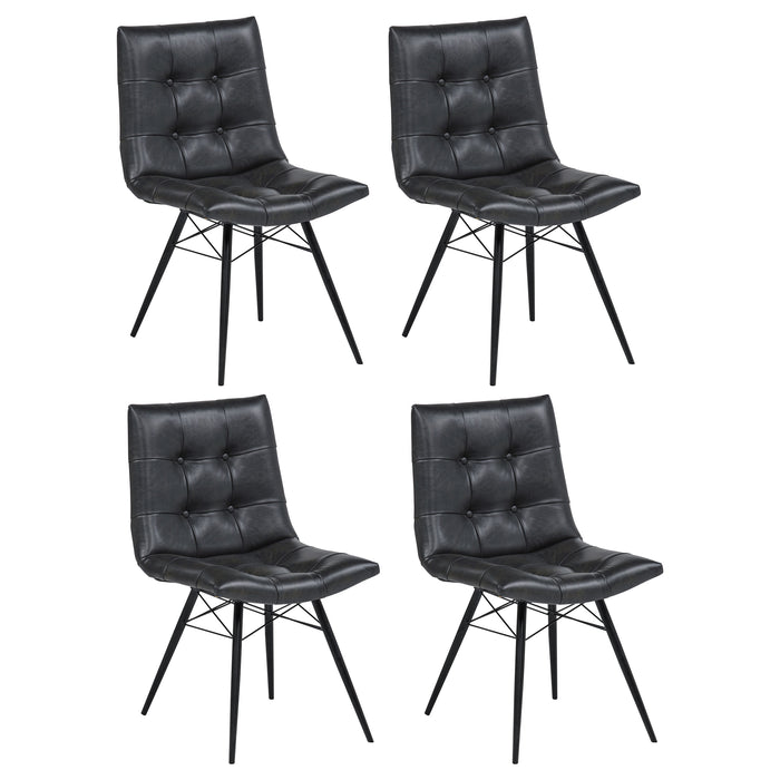 Aiken Upholstered Dining Side Chair Charcoal (Set of 4)