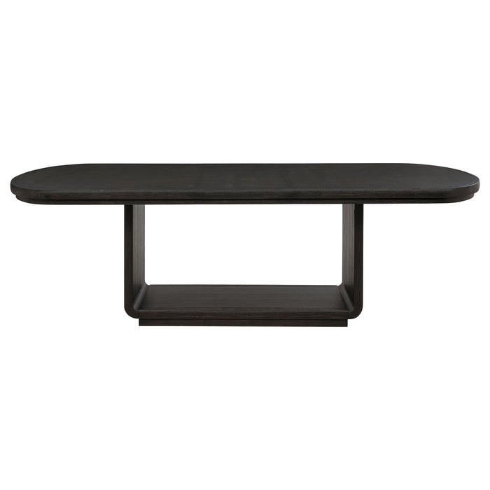 Leandro 9-piece Rectangular Dining Table Set Burnished Black
