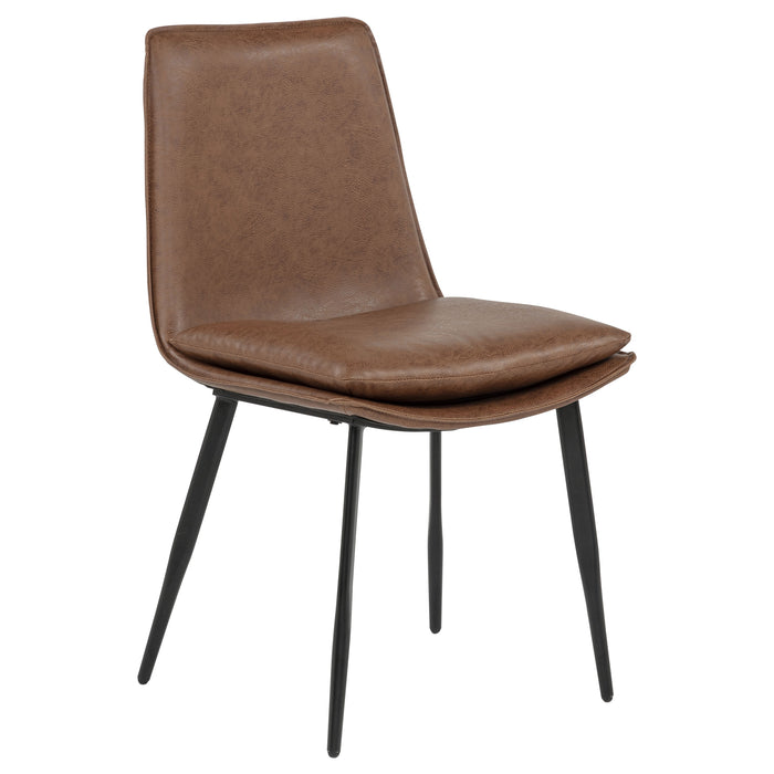 Ortega Upholstered Dining Side Chair Coffee (Set of 2)