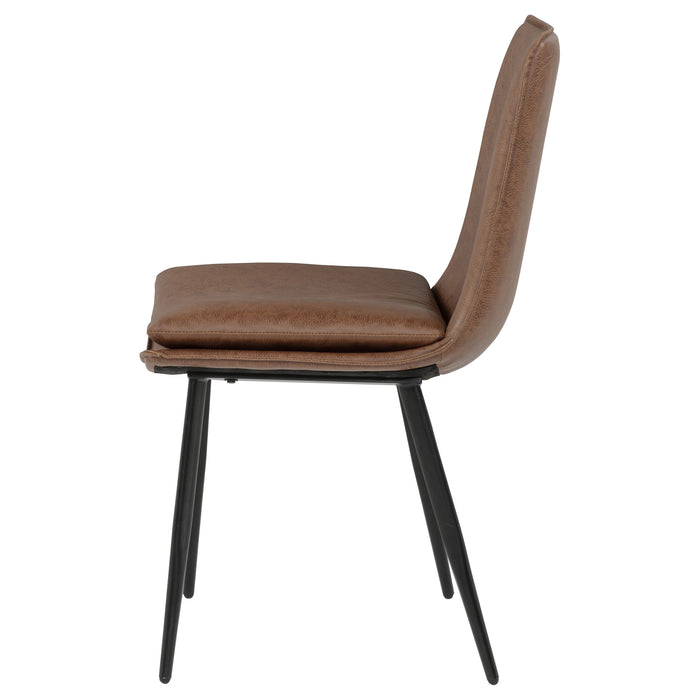 Ortega Upholstered Dining Side Chair Coffee (Set of 2)