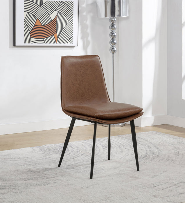 Ortega Upholstered Dining Side Chair Coffee (Set of 2)