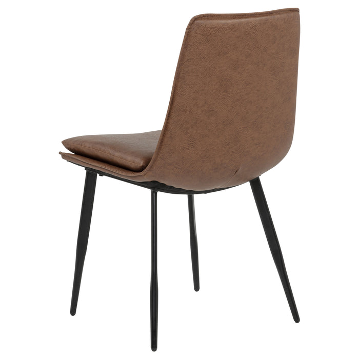 Ortega Upholstered Dining Side Chair Coffee (Set of 2)