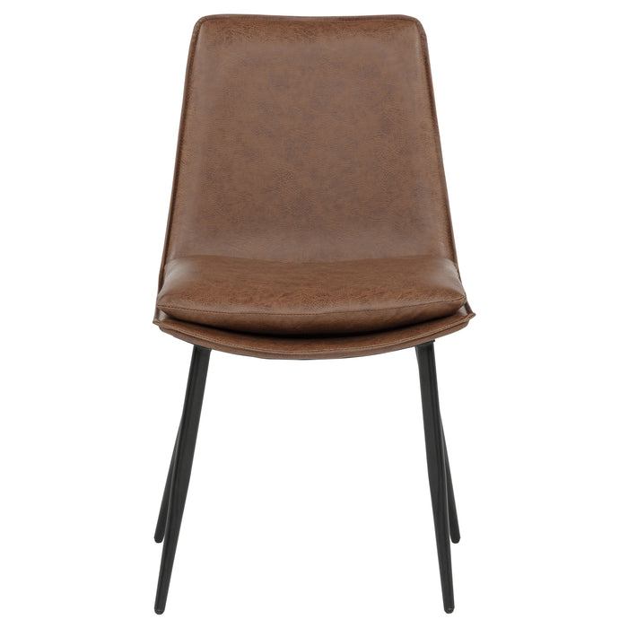 Ortega Upholstered Dining Side Chair Coffee (Set of 2)