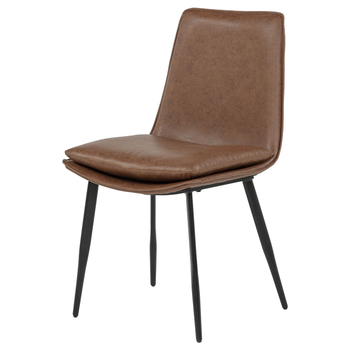 Ortega Upholstered Dining Side Chair Coffee (Set of 2)