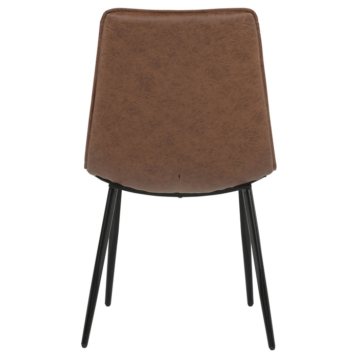 Ortega Upholstered Dining Side Chair Coffee (Set of 2)