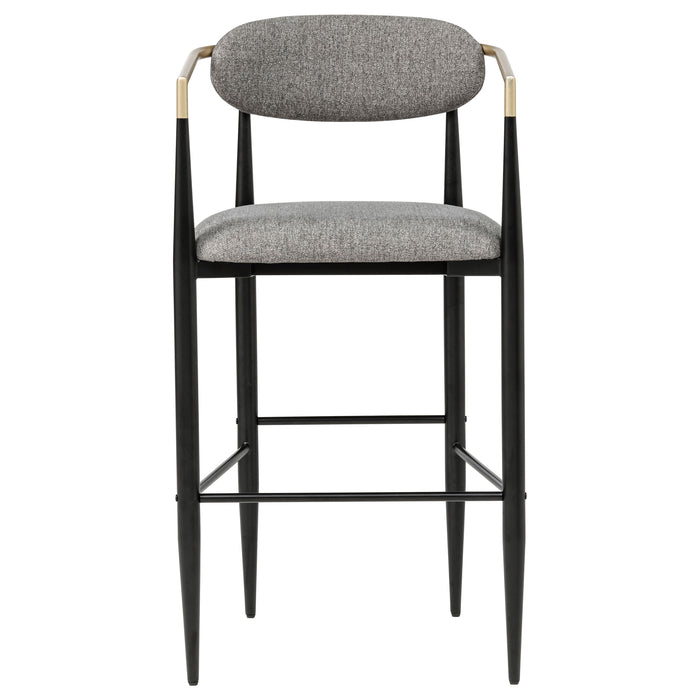 Tina Fabric Upholstered Bar Chair Dark Grey (Set of 2)
