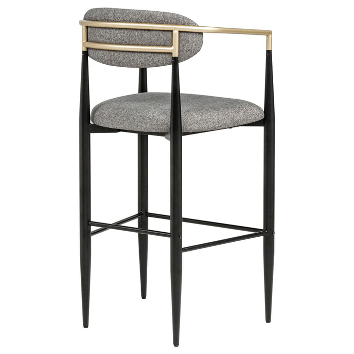 Tina Fabric Upholstered Bar Chair Dark Grey (Set of 2)