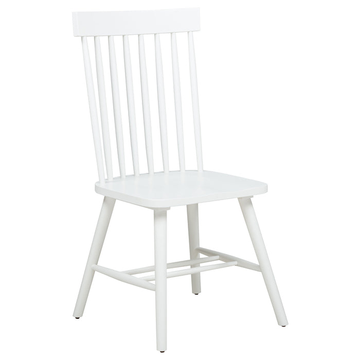 Andrews Windsor Spindle Back Dining Side Chair White (Set of 2)