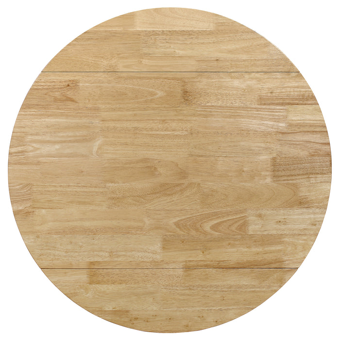 Bucknell 3-piece Round Drop Leaf Dining Table Set Natural