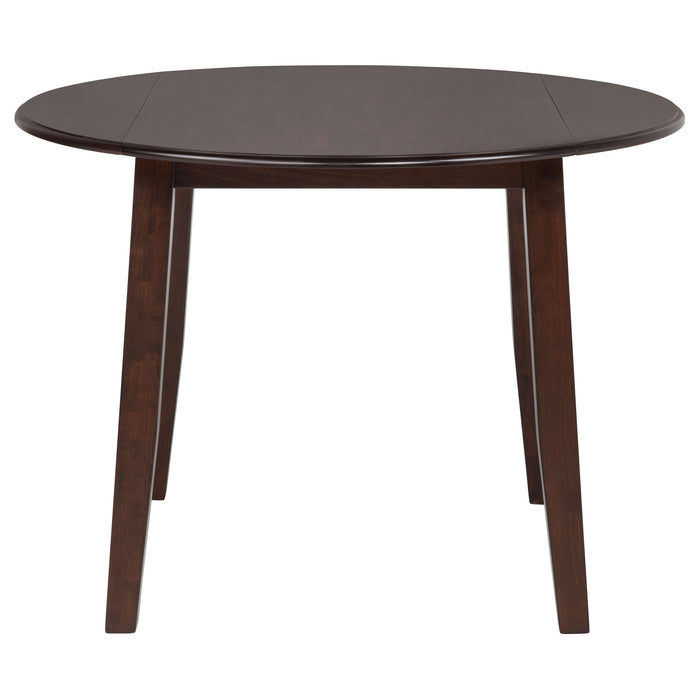 Barton 5-piece Round Wood Dining Table Set Dark Brown