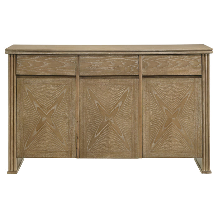 Adina 3-door 59-inch Sideboard Server Distressed Light Brown