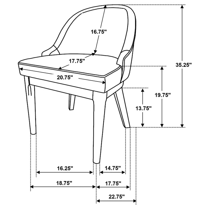 Reseda 8-piece Dining Set With Sideboard Ash Brown