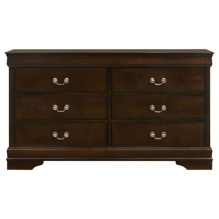 Louis Philippe 4-piece Twin Bedroom Set Cappuccino