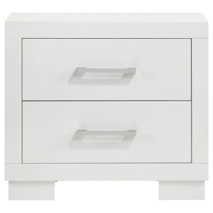 Jessica 4-piece Eastern King LED Bedroom Set Snow White