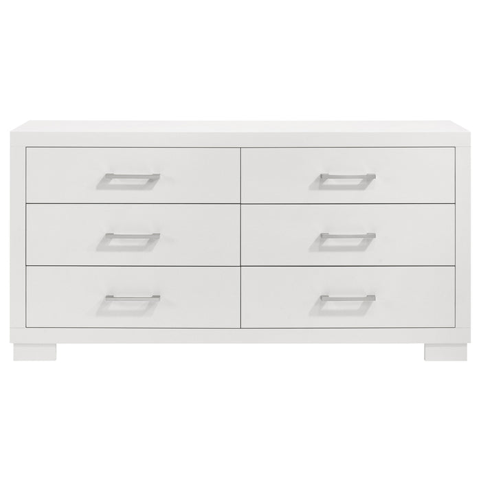 Jessica 4-piece Eastern King LED Bedroom Set Snow White