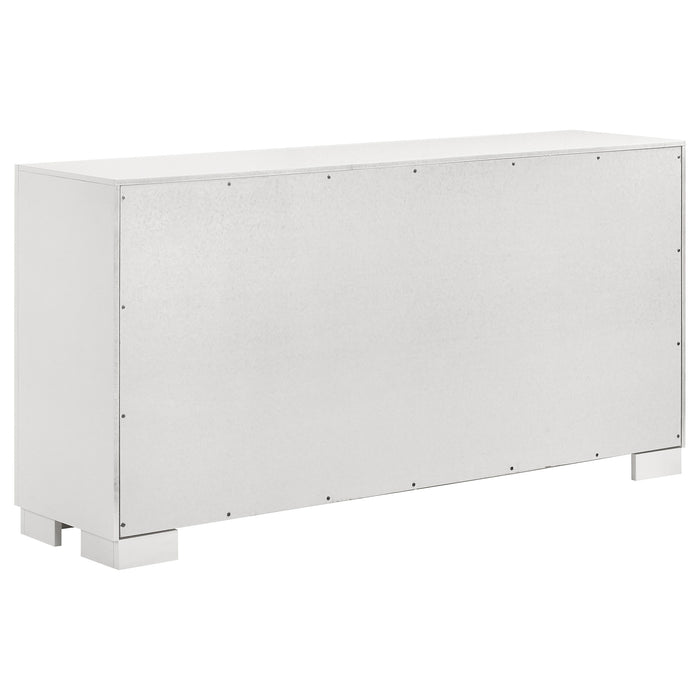 Jessica 4-piece Eastern King LED Bedroom Set Snow White