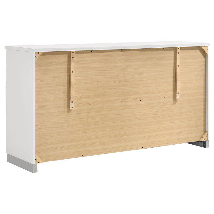 Felicity 4-piece California King Bedroom Set White High Gloss