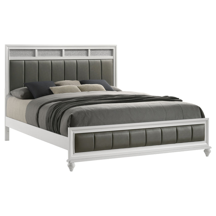 Barzini Wood Eastern King Panel Bed White