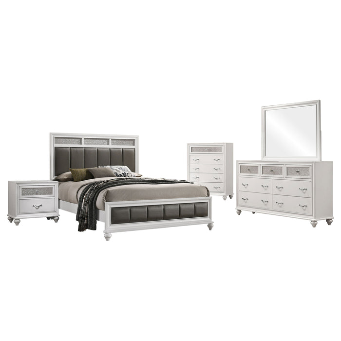 Barzini 5-piece California King Bedroom Set White
