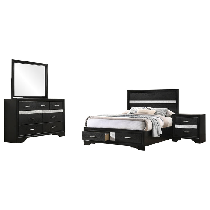 Miranda 4-piece Full Bedroom Set Black