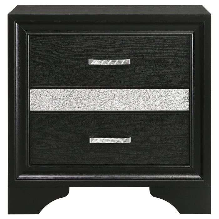 Miranda 3-drawer Nightstand Bedside Table Black