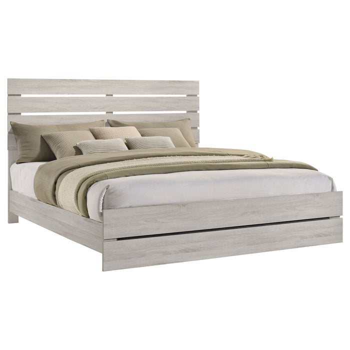 Brantford Wood Eastern King Panel Bed Coastal White