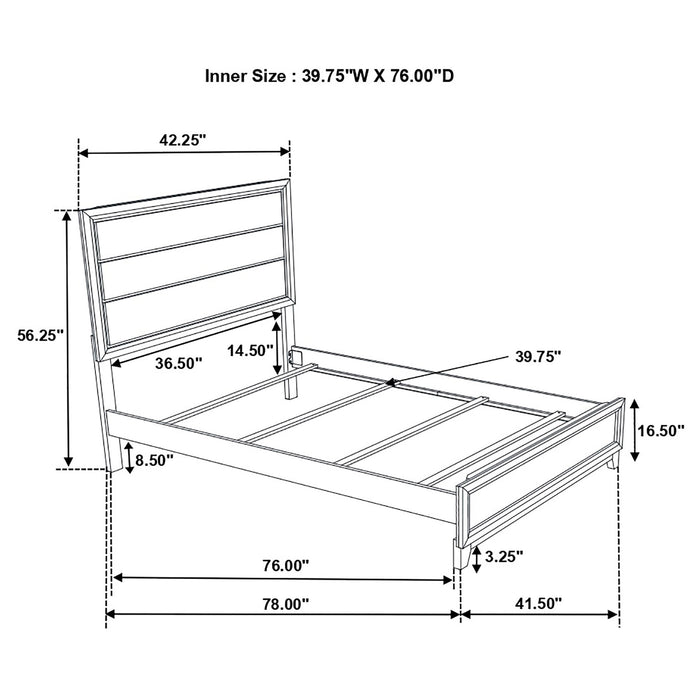Watson Four-piece Twin Bedroom Set Grey Oak