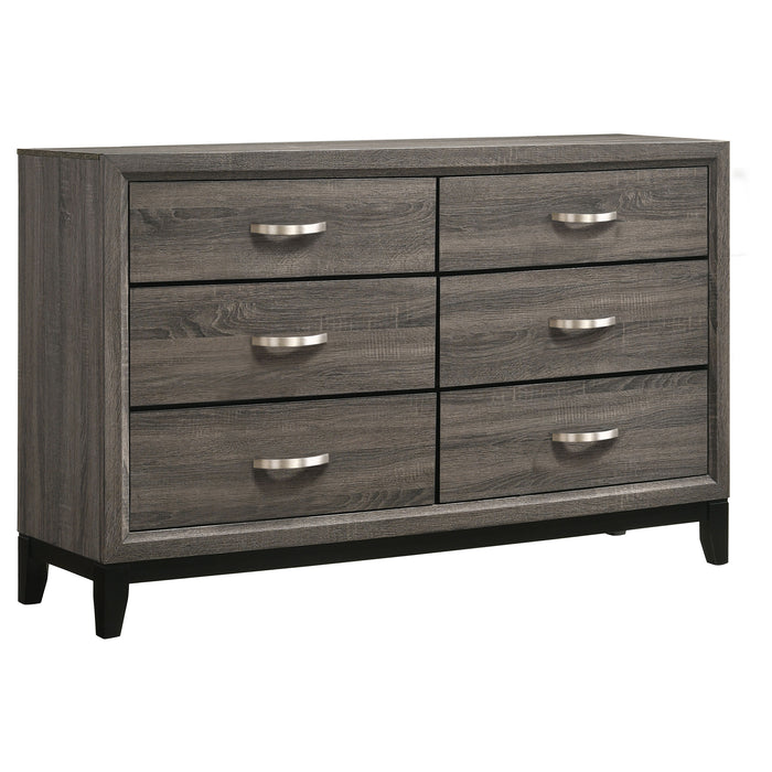 Watson Five-piece Twin Bedroom Set Grey Oak