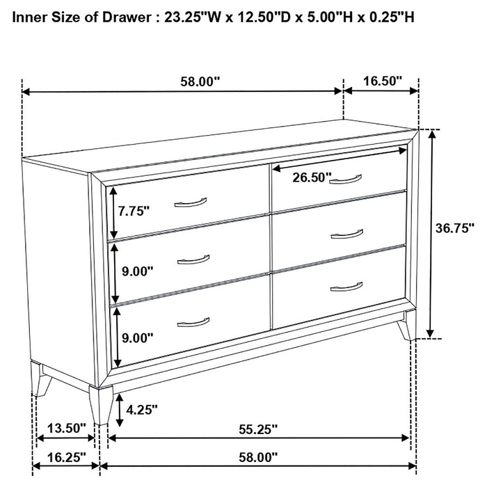 Watson Five-piece Twin Bedroom Set Grey Oak