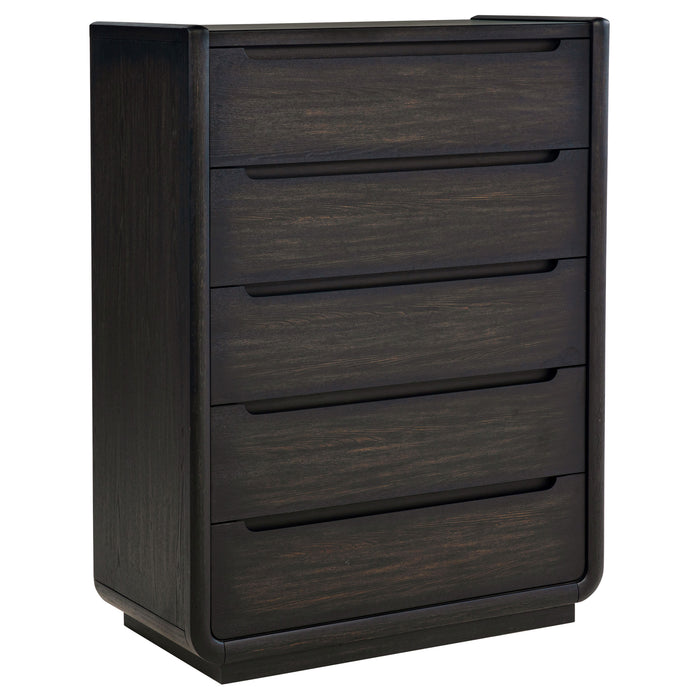 Leandro 5-piece Eastern King Bedroom Set Burnished Black