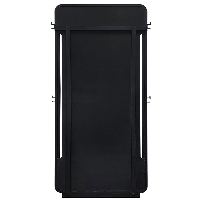 Leandro 76-inch Full Length Floor Mirror Burnished Black