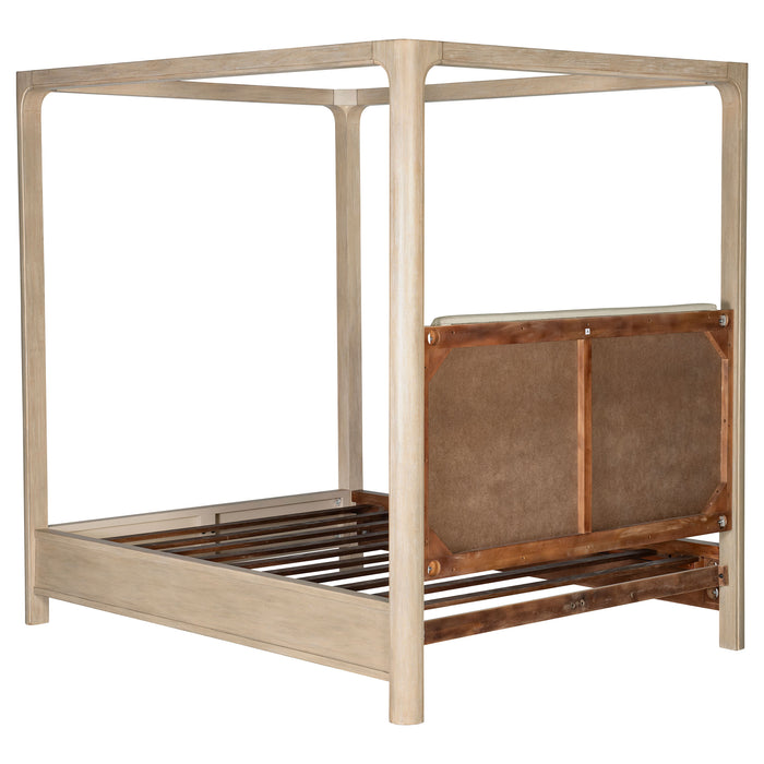 Solano 85-inch Queen Canopy Bed Weathered Mango