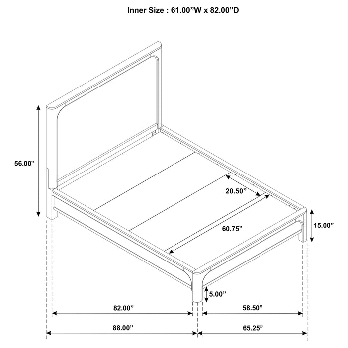 Solano 56-inch Queen Panel Bed Weathered Mango