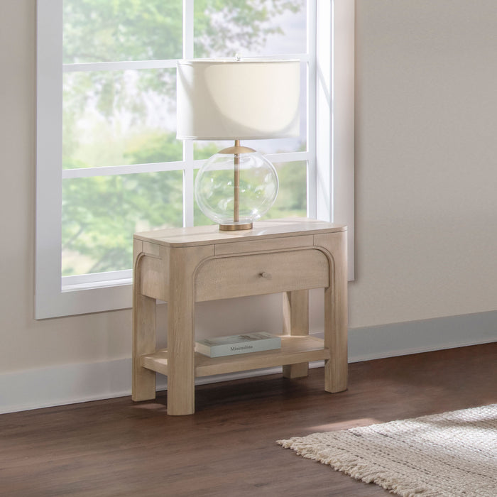 Solano 1-drawer Nightstand Bedside Table Weathered Mango