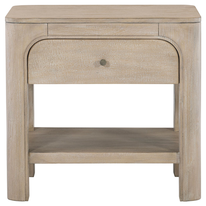 Solano 1-drawer Nightstand Bedside Table Weathered Mango