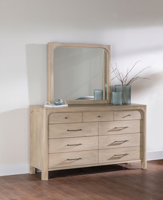 Solano 9-drawer Bedroom Dresser with Mirror Weathered Mango