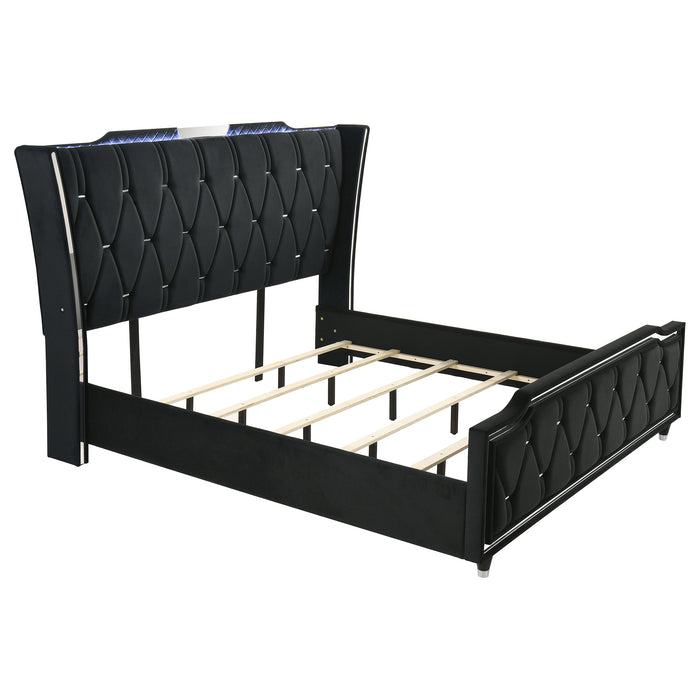 Lorient 5-piece Eastern King Bedroom Set Black
