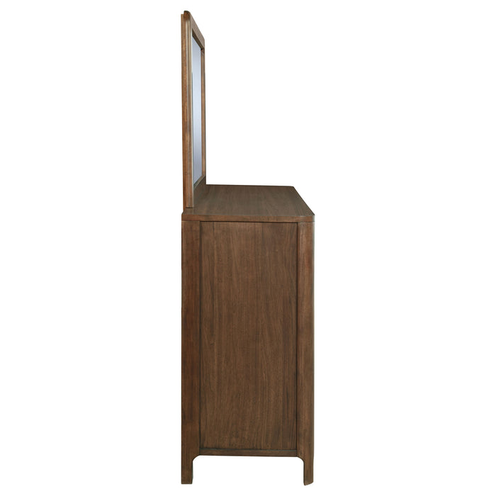 Maderia 8-drawer Dresser and Mirror Walnut