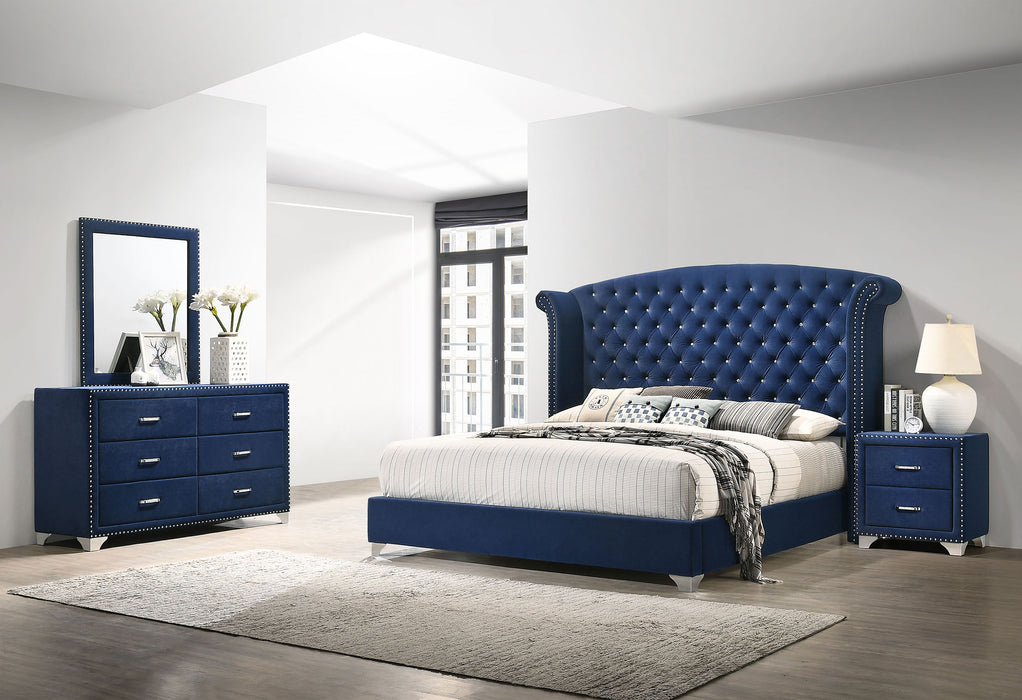 Melody 4-piece California King Bedroom Set Pacific Blue