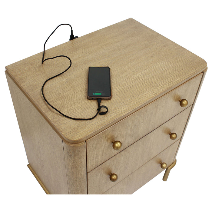 Arini 3-drawer Nightstand Sand Wash