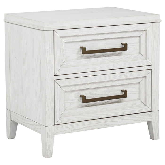 Marielle 2-drawer Nightstand Bedside Table Distressed White